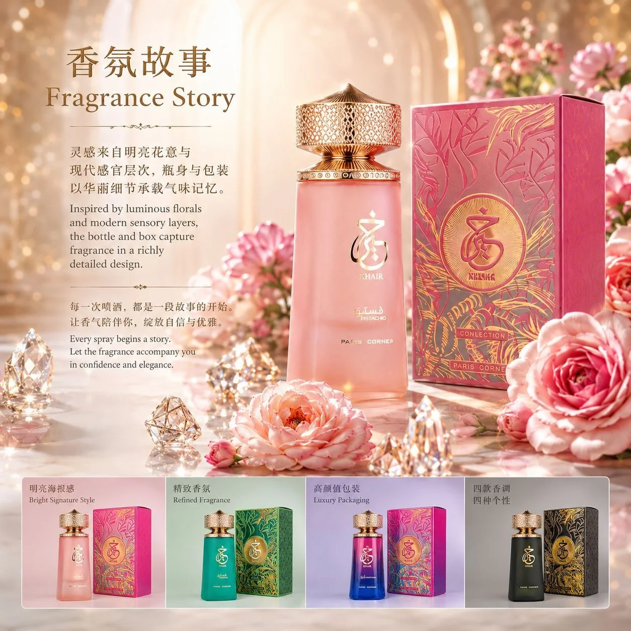 

Dubai fragrance Paris Corner men's perfume Arabian 100ml, Southeast Asian women's perfume