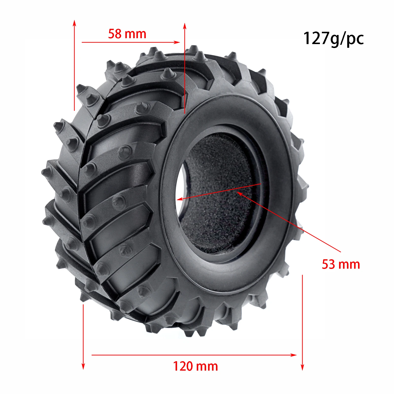 RC Car Stunt Climbing Tires For Traxxas/HSP/Tamiya/HPI/Kyosho 1/10 RC Car Universal Tire Upgrade Conversion Tyres Accessories