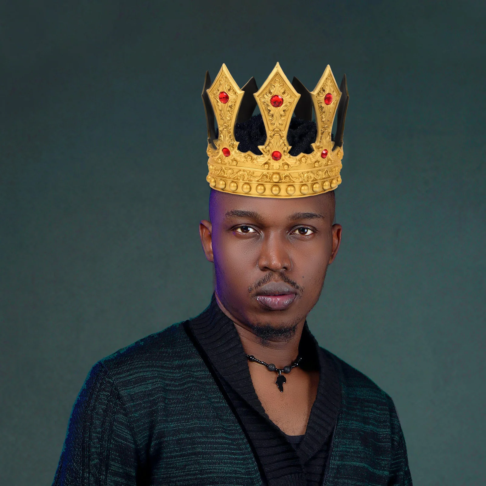 Königliche Königskrone mit Strasssteinen, verstellbare Passform, mittelalterliche Prinzenkrone für Jungen, Männer, Geburtstag, Kostüm, Party, Prinzenkronen