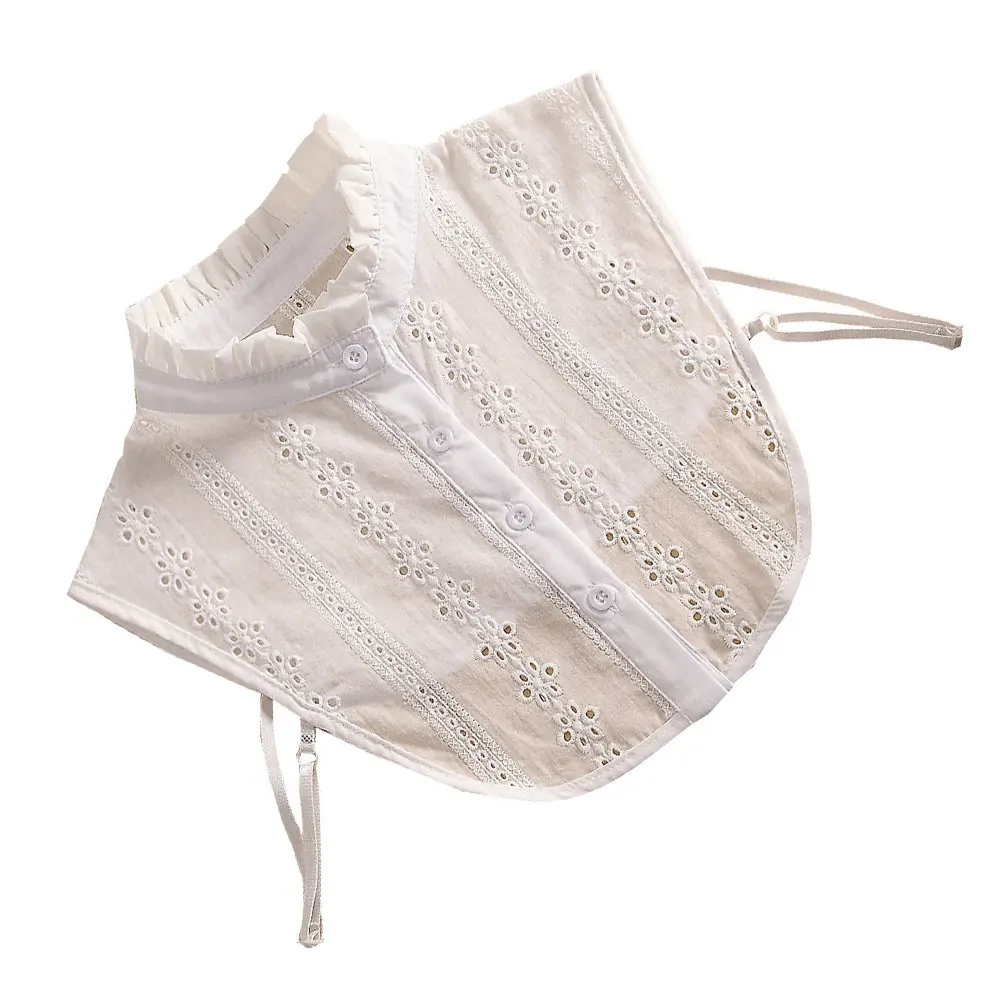 

Sweet Adorable Ruffled Fake Collar for Women Made of Premium Materials Long-Lasting Fine Craftsmanship Blouse Decor Collar