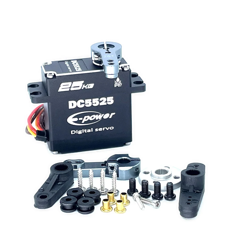 E-Power Waterproof Servo 15KG 25KG 35KG 180/270/360 Degree Digital Metal Gear Servo for Scx10 1/8 1/10 1/12 RC Car Traxxas trx4