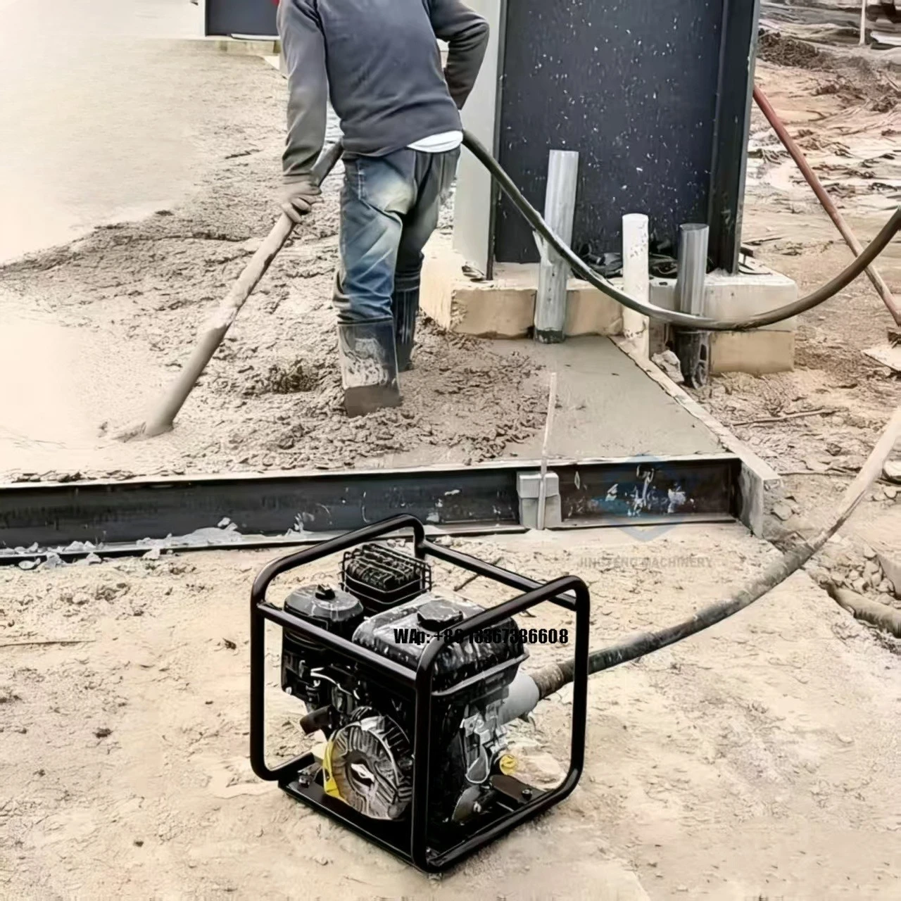 Plug‑in Insert Concrete Vibrator 50MM Diameter 4M/6M Vibrating Poker Rod Construction Tool For Concrete Slurry Consolidation