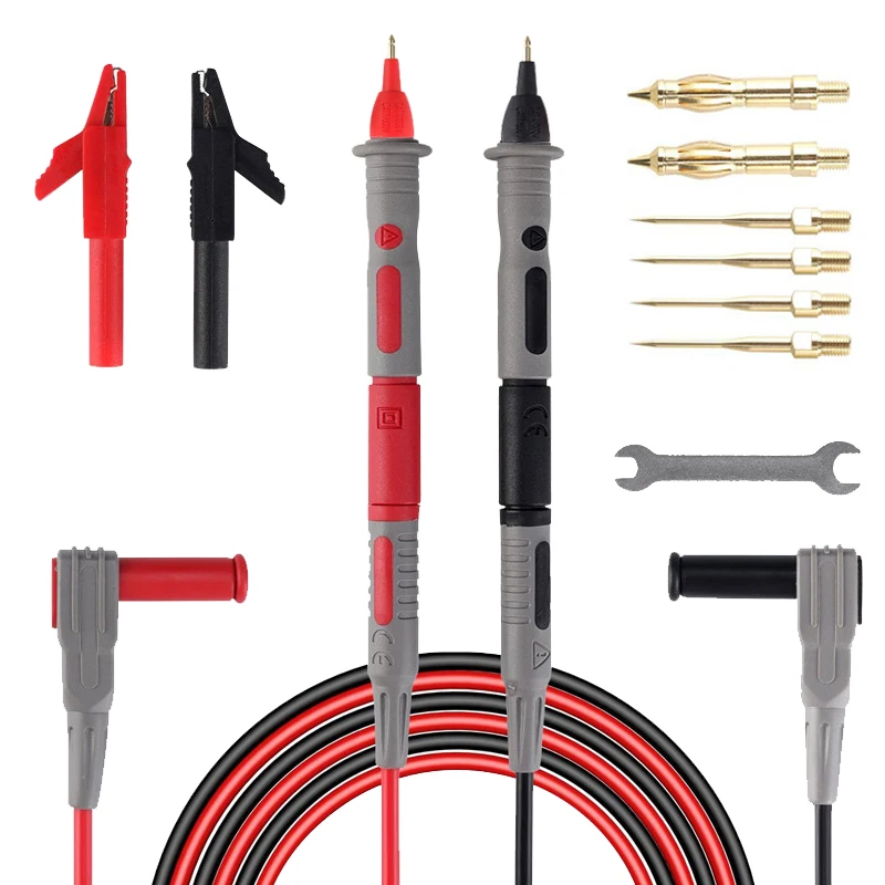 Multimeter-Test-Verlängerungskabel, Sonden, Nadelkabel-Set, Gewindeschnittstelle, austauschbare Sonde mit Krokodilen, SONDE – Detail 2