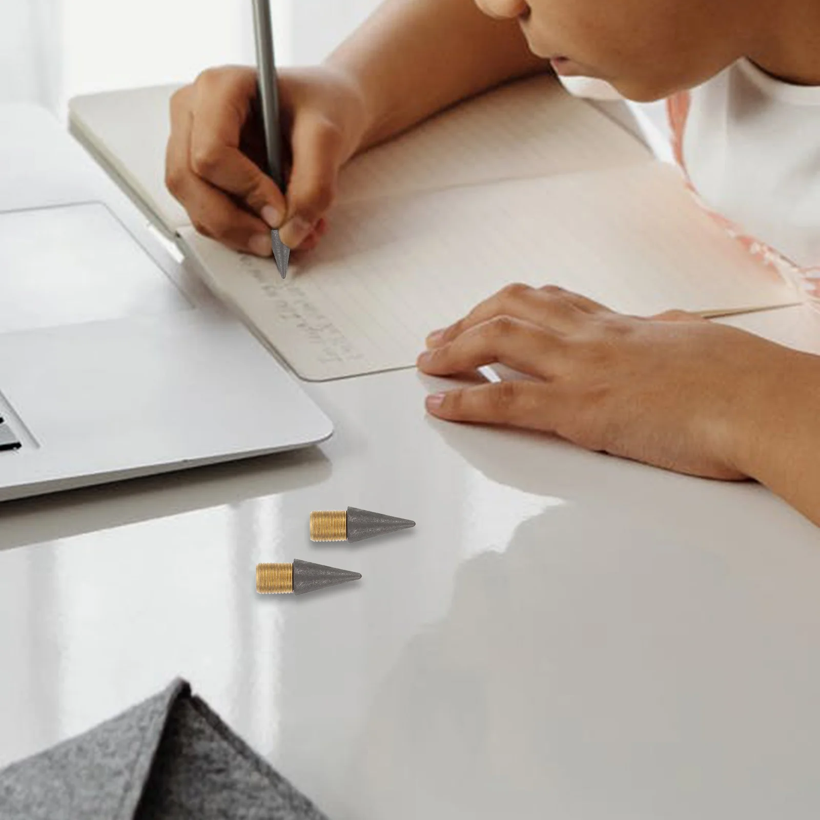 연필 깎이를 필요로 하지 않는 10개 연필 영구적인 무잉크 교체 가능한 필기촉