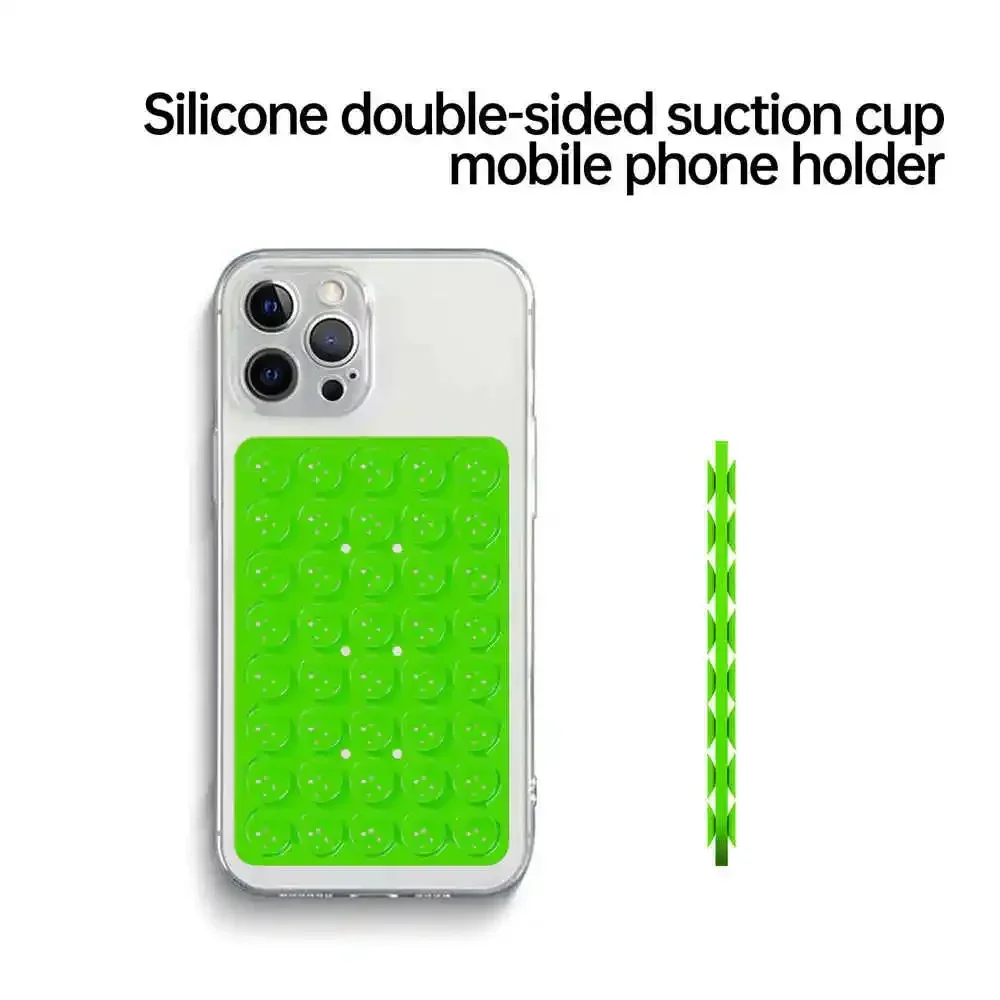 Double Side Silicone Suction Pad for Mobile Phone Fixture Suction Cup Backed Adhesive Silicone Sucker Pad Cell Phone Fixed Pad