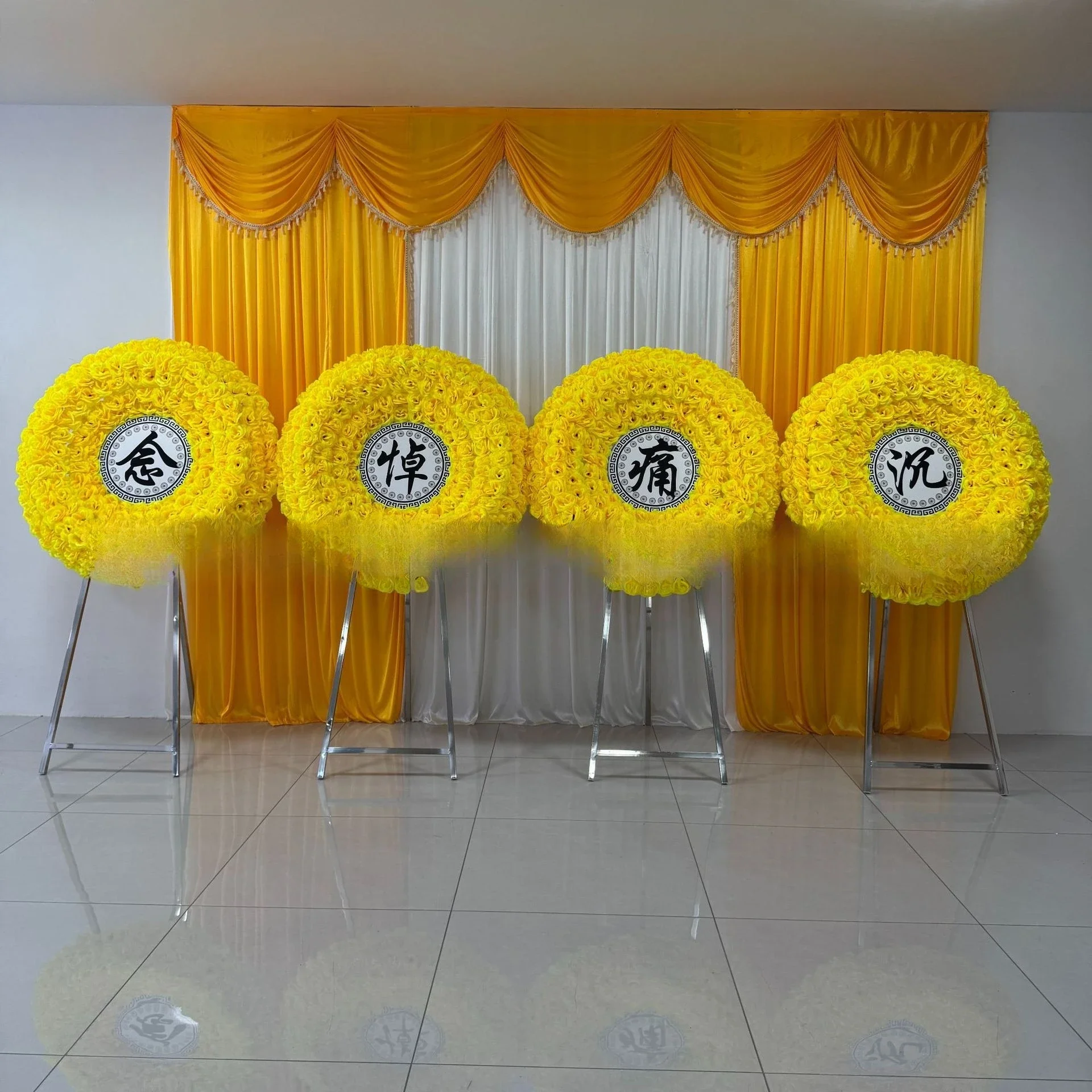 Simulation wreath placement Wreath memorial hall decoration Memorial white goods