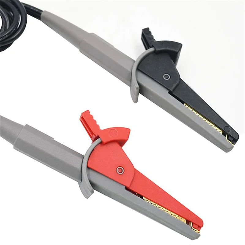 Kabel Uji Silikon dengan Kabel Uji Steker Pisang 4Mm untuk Penguji LCR Resistansi Internal Baterai Termasuk Klip Buaya