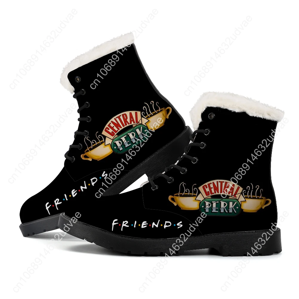 

Friends Plush Boots Central Perk Mens Womens Teenager Shoes Casual Boot Outdoor Light High Quality Print on Demand Custo Shoes