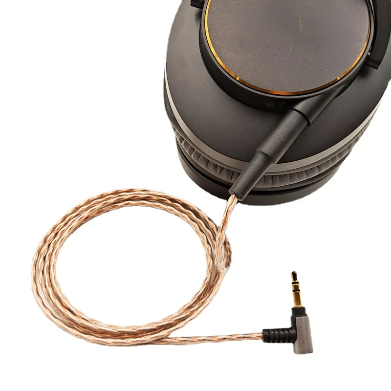 NEW  4 strands 63 cores Headphone cable For SHURE SRH840A SRH440A high purity single crystal copper high-fidelity upgrade cable