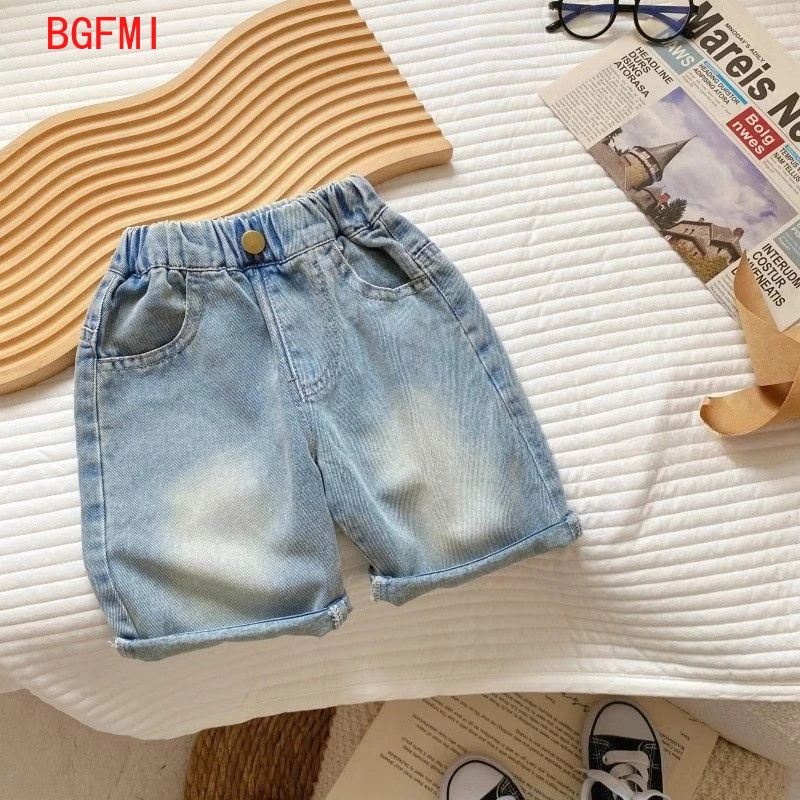Boys Denim Shorts 2025 New Children's Clothing Summer Cartoon Kids Short Jeans 2-10Y Boys' Handsome Casual Pants Baby Bottoms