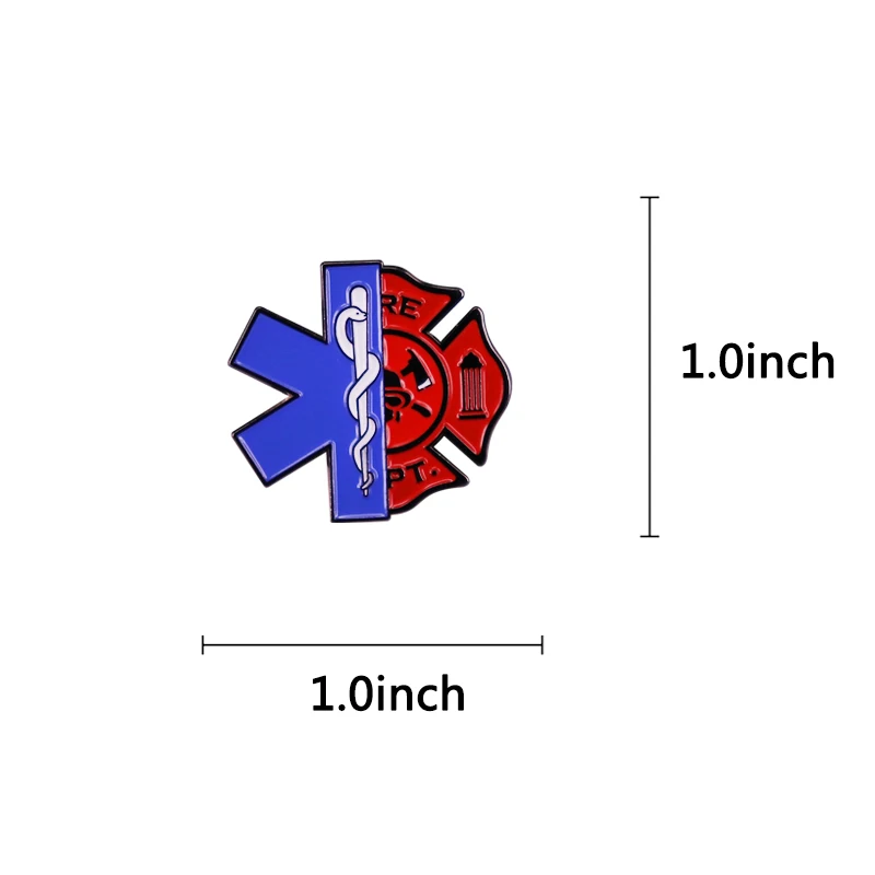 Emt Firefighter Enamel Pin Brooch Badge First Responder Gift