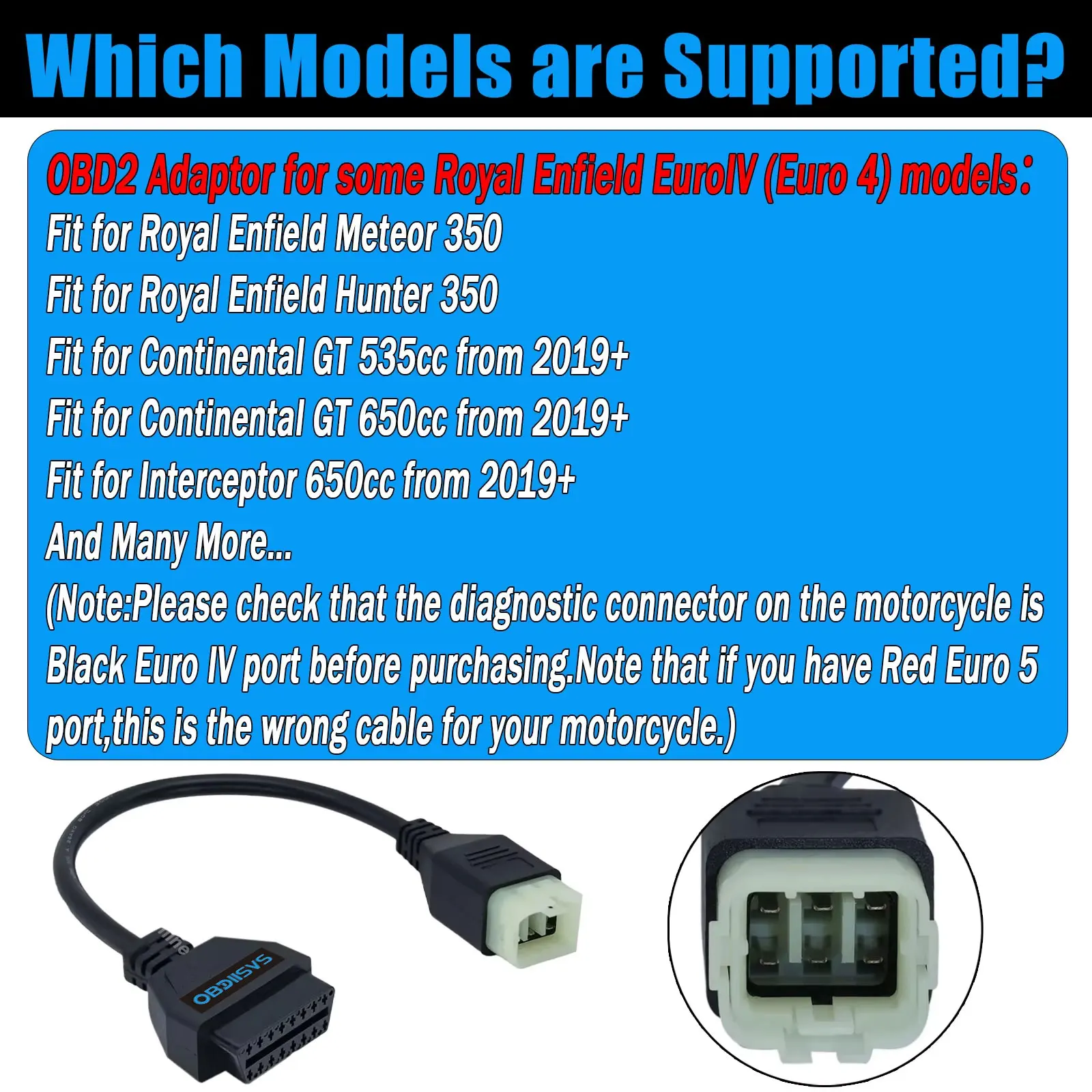 Für Royal Enfield 6-Pin OBD2 Diagnosekabel für Hunter 350/Himalayan/Classic 350/Meteor 350 Motorrad OBDII Adapterkabel – Detail 2