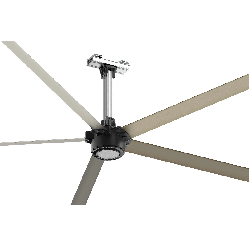 10-Foot giant industrial ceiling fan with low noise and high air volume for factory cooling systems in manufacturing plants