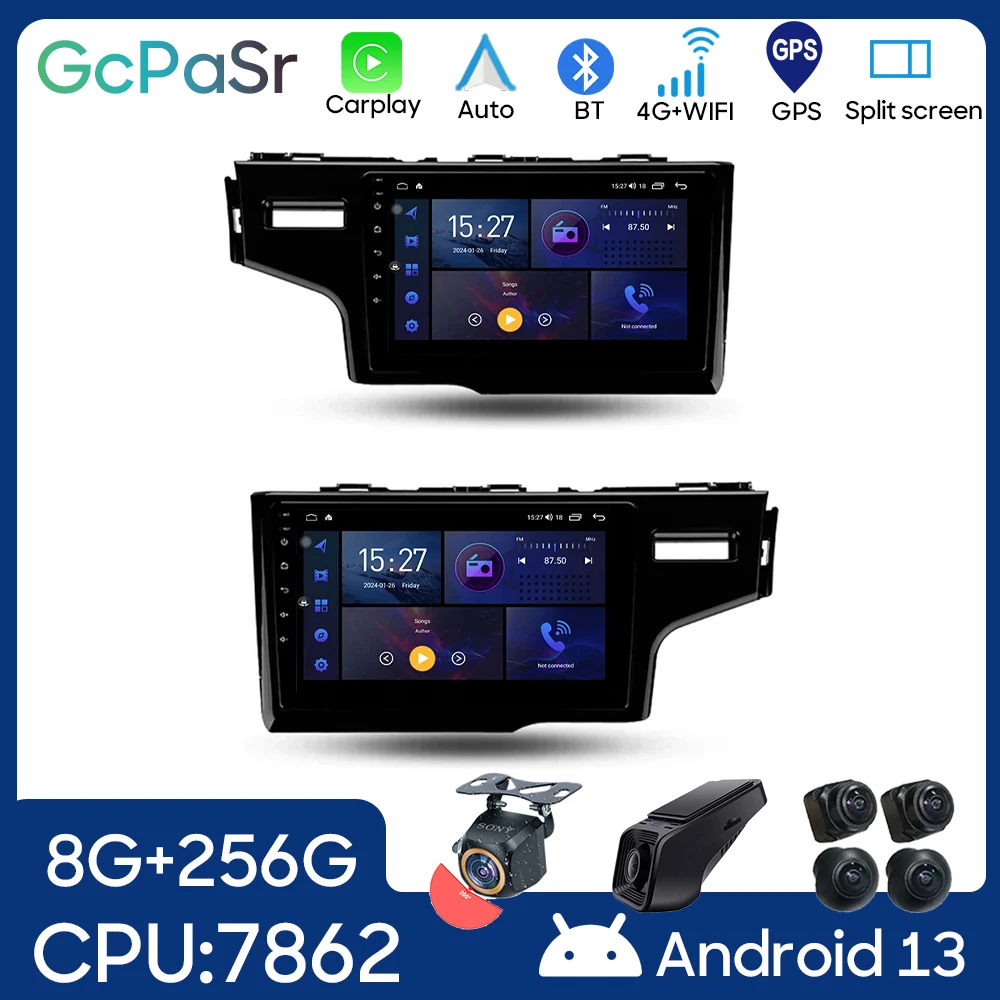 

Car Android For Honda Jazz 3 2015 - 2020 Fit 3 GP GK 2013 - 2020 LHD RHD Auto Radio GPS Navigation Multimedia Player No 2din DVD