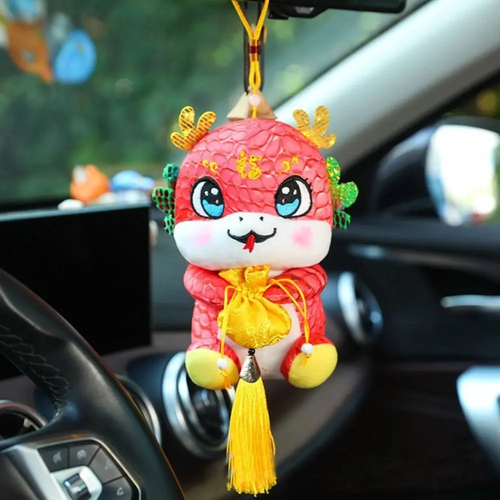 Chinese New Year 2025 Snake Year Dolls Cute Spring Festival Lucky Snake Plush Toys Animal Home Decoration Car Hanging Decor