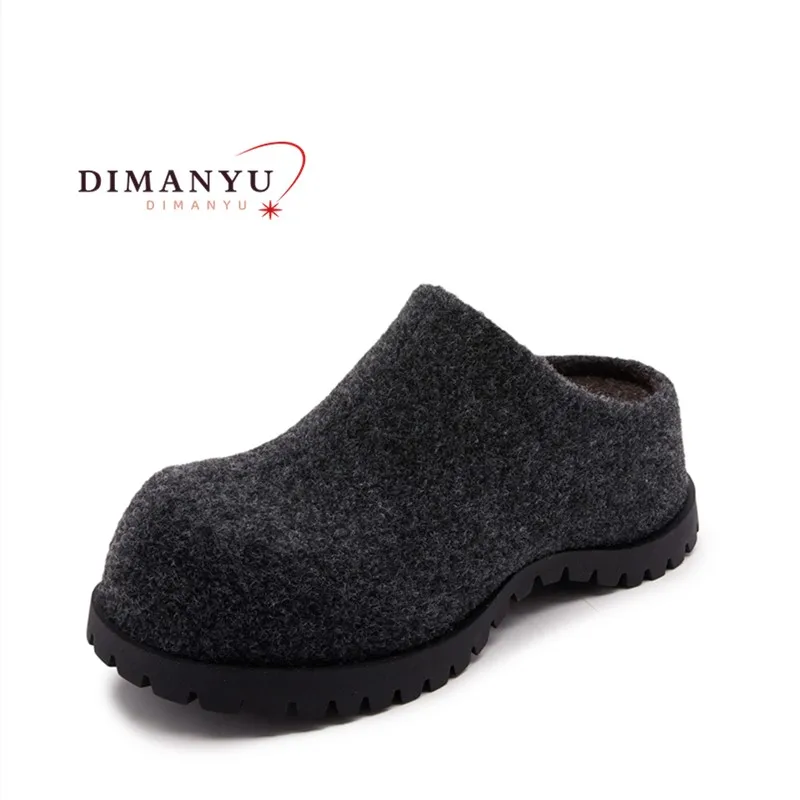Women Autumn Winter Outdoor Slippers 2026 New Platform Wedge Slippers Fashion Fleece-Lined Height-Increasing Slippers For Women