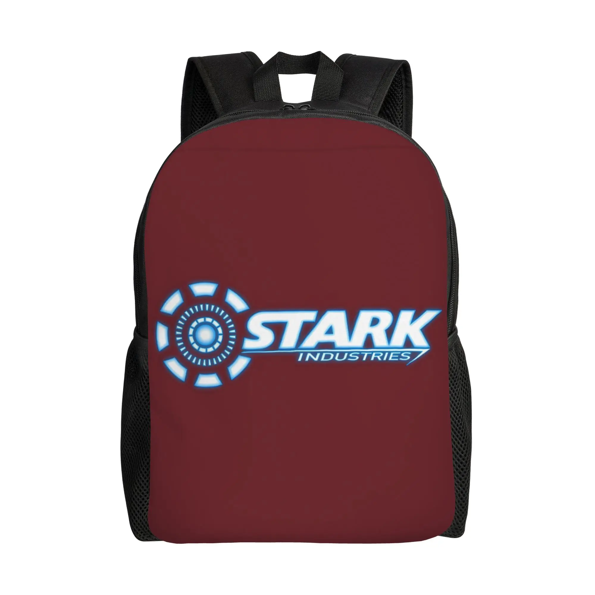 

Back to school season Kawaii Stark Industries Maroon Background Handbag Marvel Female Daypack Backpack