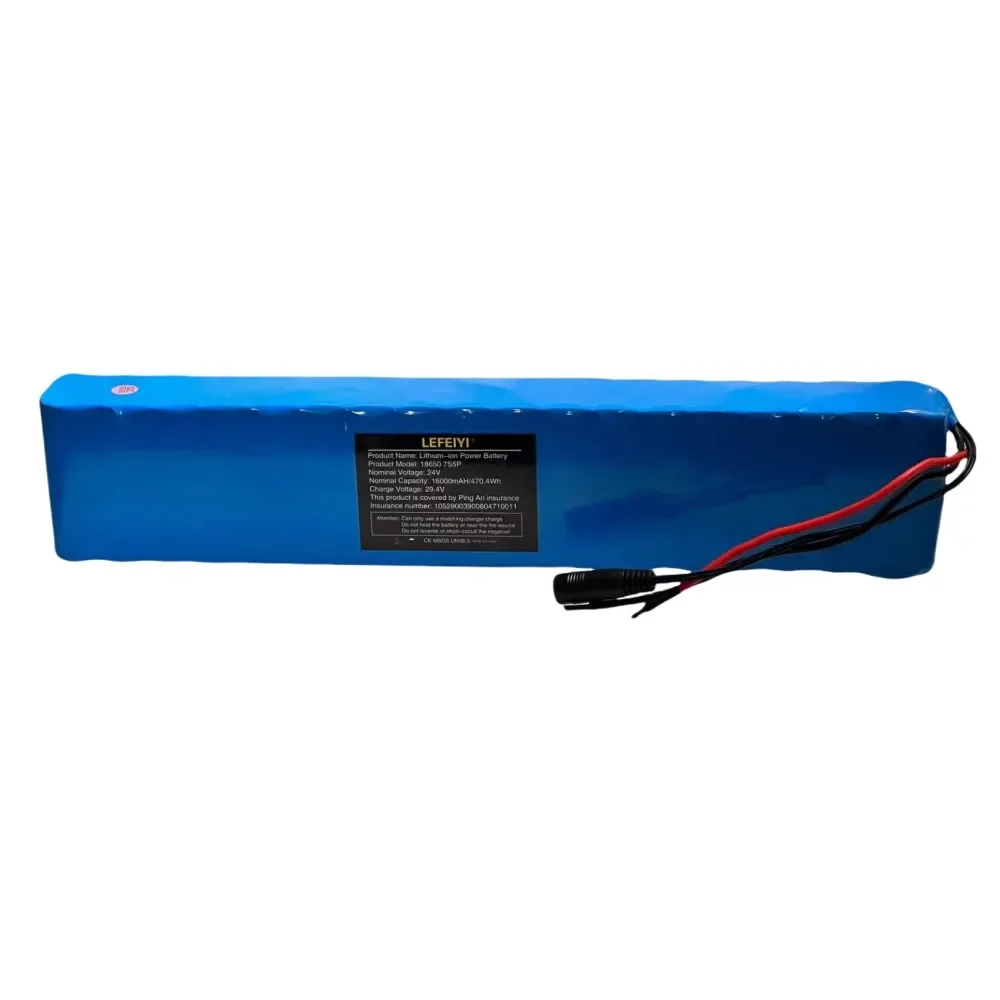 100% Brand New Original 29.4V 16ah 7s5p Lithium Battery Pack 24v 16000mAh 1000W Electric Scooter Battery Built-in BMS + charger