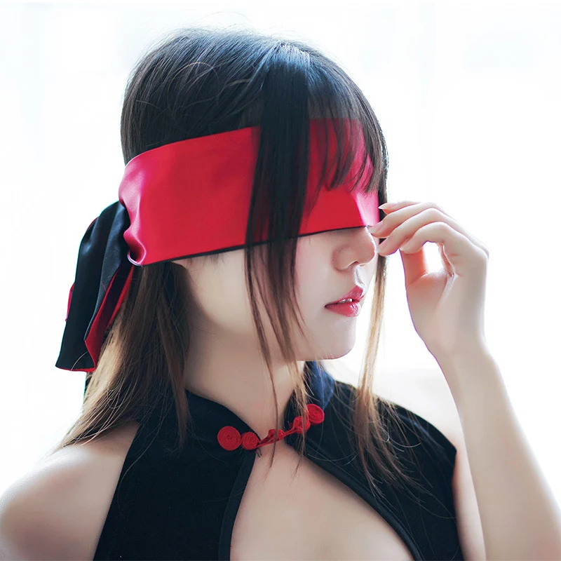 1PCS Eye Mask Satin Sex Cover Imitation Silk Sleep Band Soft Tie Blindfold Bondage Sex Toy