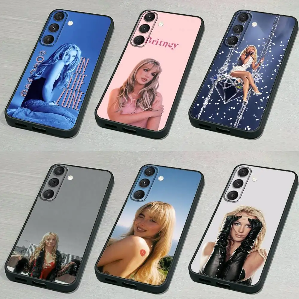 

B-Britney-s S-Spears Singer Phone Case For Samsung S 25,24,23,22,30,21,10,9,Ultra,Plus,Lite,FE,4,5G Black Soft Case