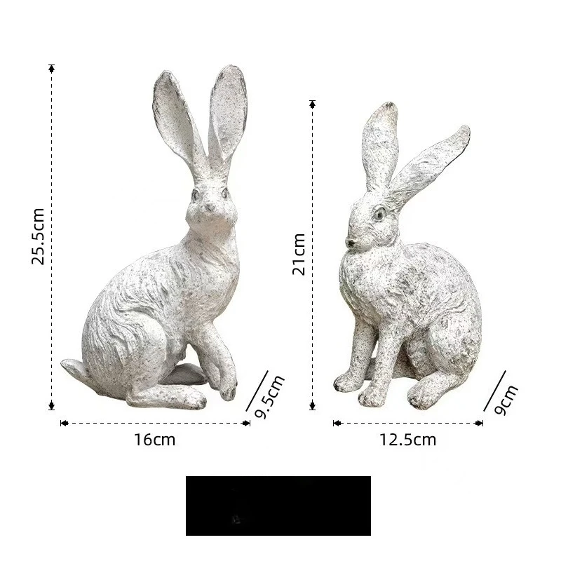 

Courtyard garden animal ornaments, cute resin rabbits, home living room decoration, room arrangement, TV and wine cabinet