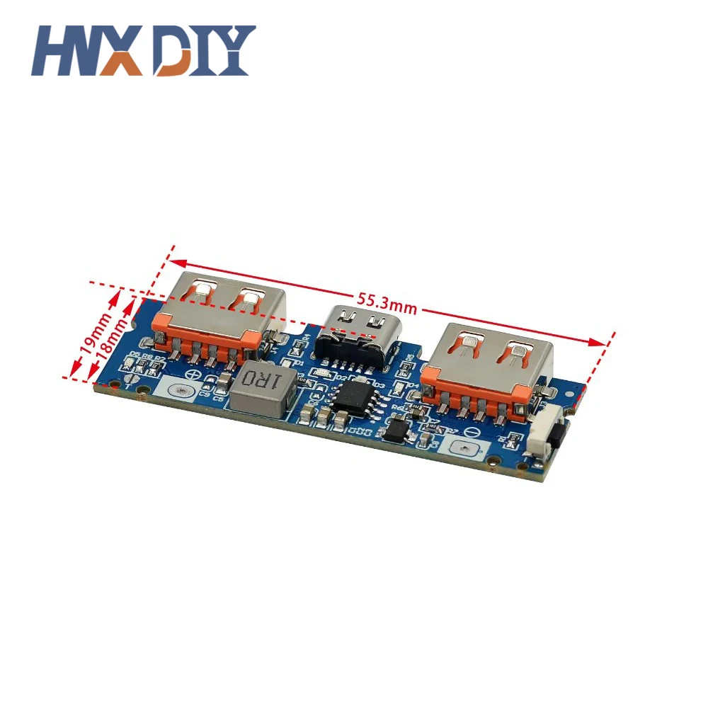 5/10pcs Lithium Battery Charger Board LED Dual USB 5V 2.4A Micro/Type-C USB Mobile Power Bank 18650 Charging Module