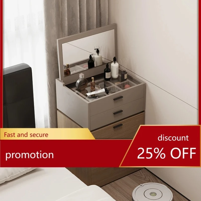 dresser small bedroom modern simple small apartment clamshell dressing table bedside storage cabinet integrated