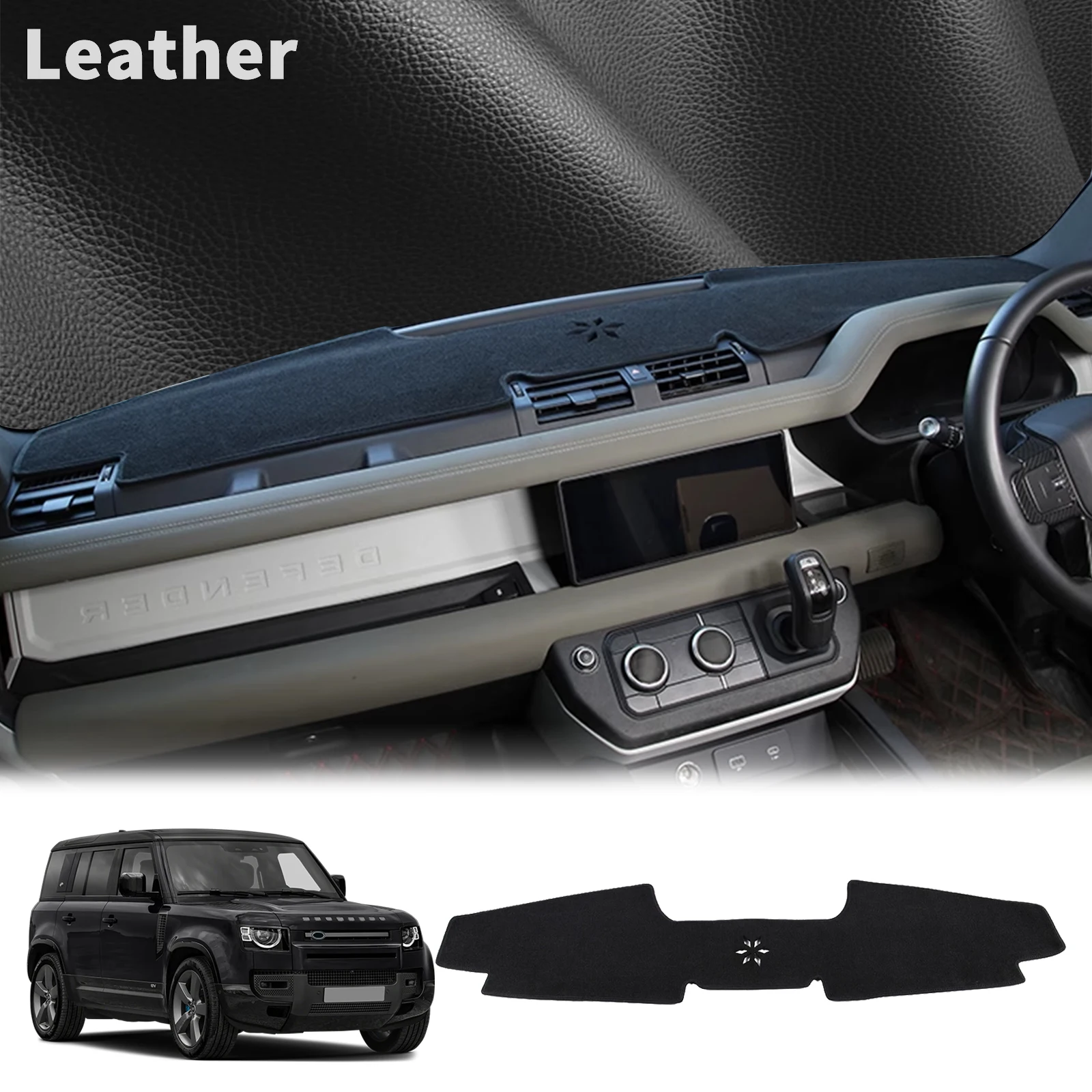 

for Land Rover Defender 2020 2021 2022 2023 2024 2025 Without HUD Dashboard Cover Pad Dashmat DashMat Sunshade Protective Carpet
