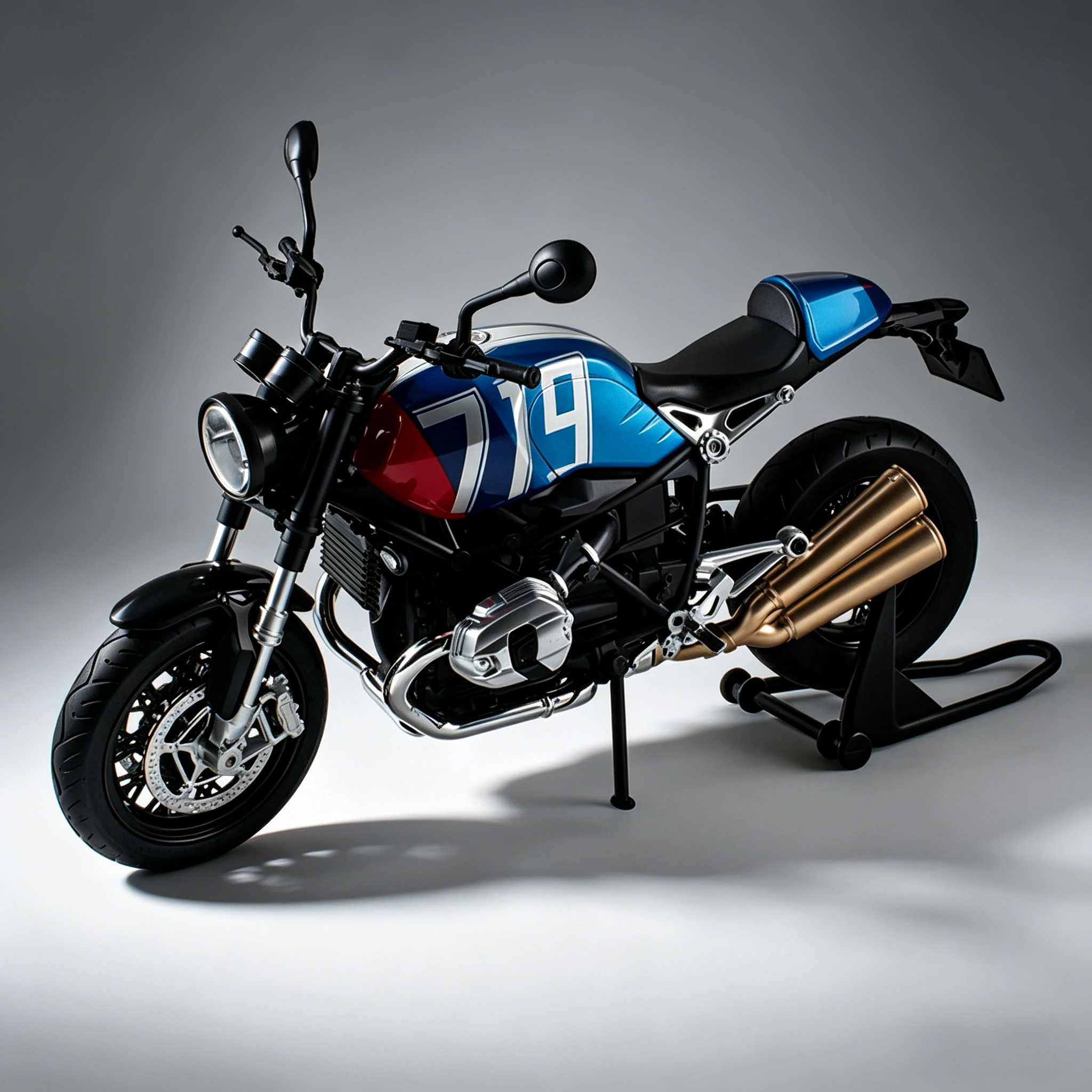 

Модель мотоцикла R NineT Street Car 1:9, ретро-спортивный, из сплава, литой металл, со звуком и светом, детская игрушка, подарок