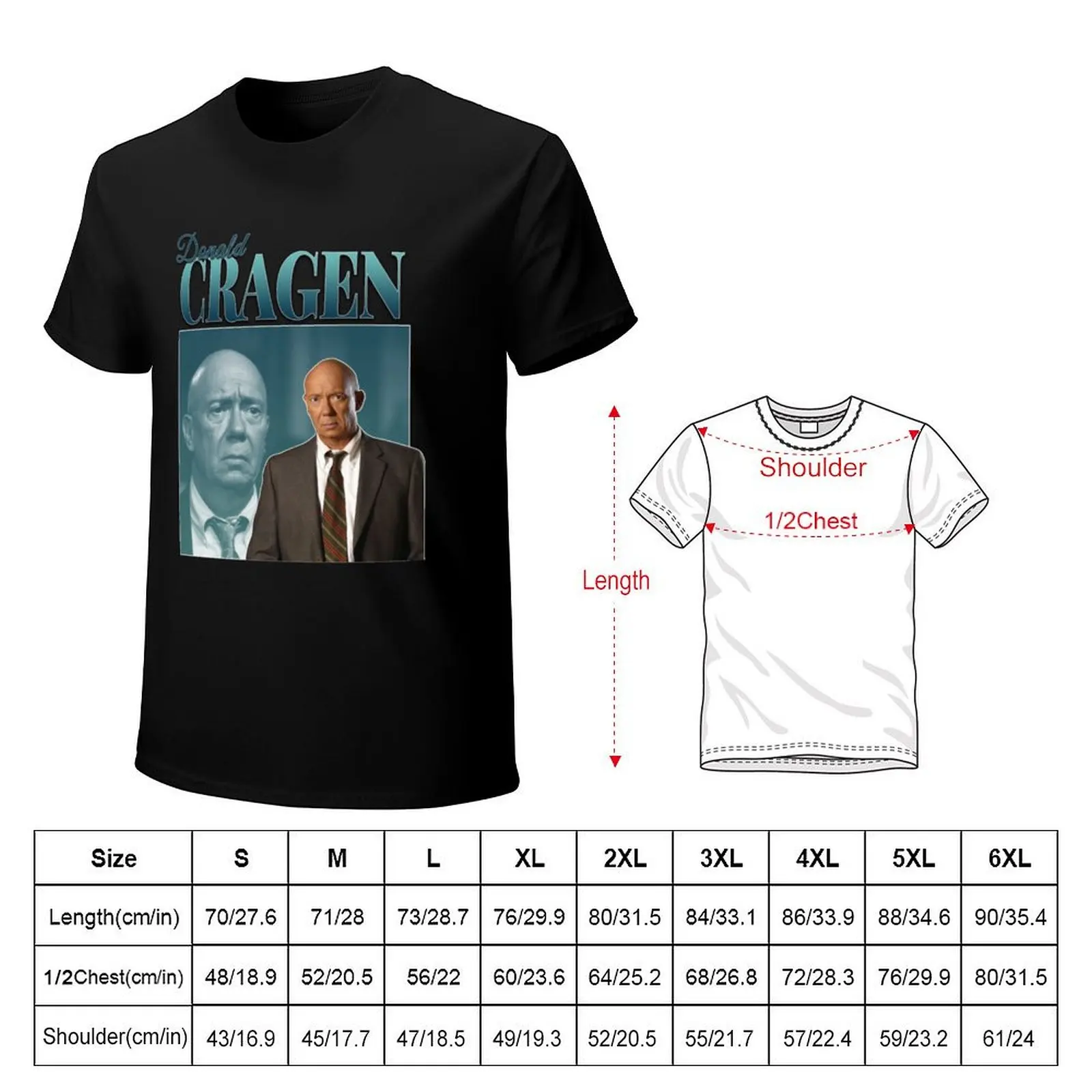 Donald Cragen 90s Inspired Vintage Homage T-Shirt Dry Fit Athletic Short Sleeve Shirt