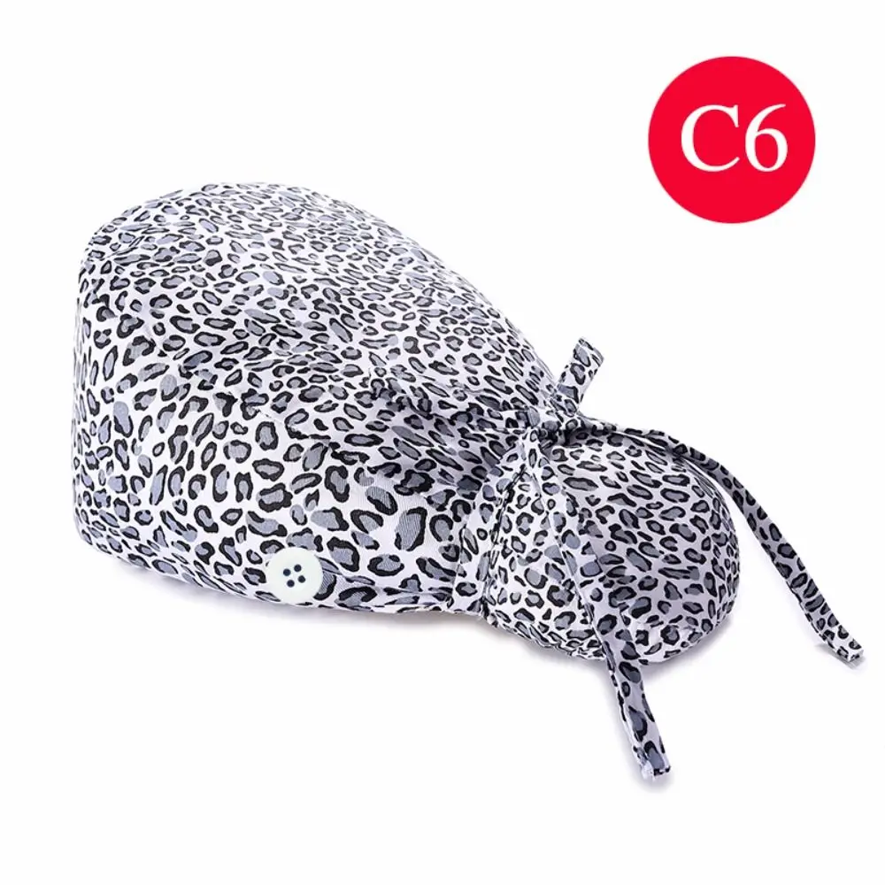 

Регулируемые хирургические шапочки-скрабы, держатель для хвоста с пуговицами, шапочки для врачей и медсестер, пышные шапочки для кормления с длинными волосами для женщин и мужчин