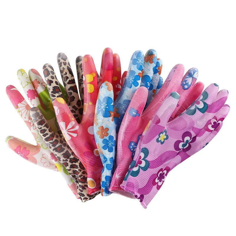 

Planting Yard Cleaning Palm-Coated Floral Garden Gloves Women Non-Slip Working Gloves Non-Slip Household Labor Protection Gloves
