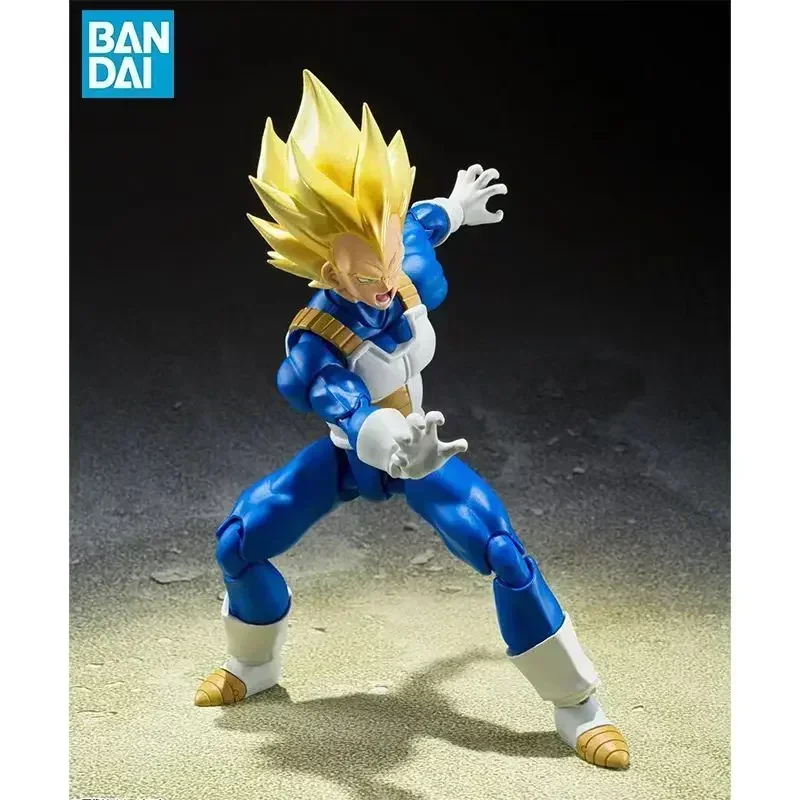 In Stock Dragon Ball Original Bandai S.H.Figuarts Super Saiyan 2 Awakening Vegeta Action Figure In Stock Anime Model Series Toys