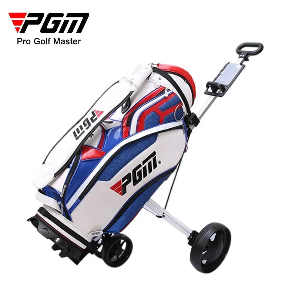 PGM Golf three-wheeled golf cart, four-wheeled golf bag, foldable , trolley