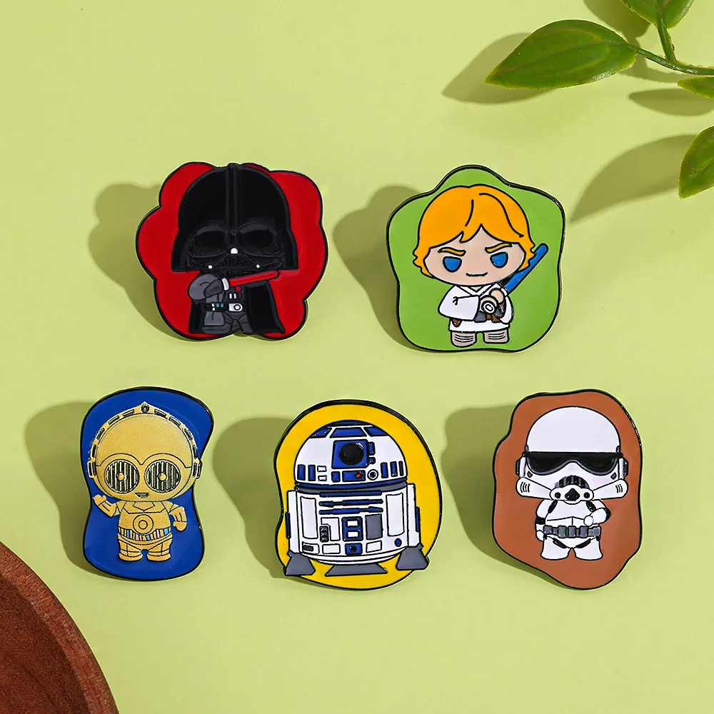 Cartoon  Enamel Lapel Collection Space Warrior Robot Brooch Cosplay Costume Badge Accessories for Clothing Backpack Decoration