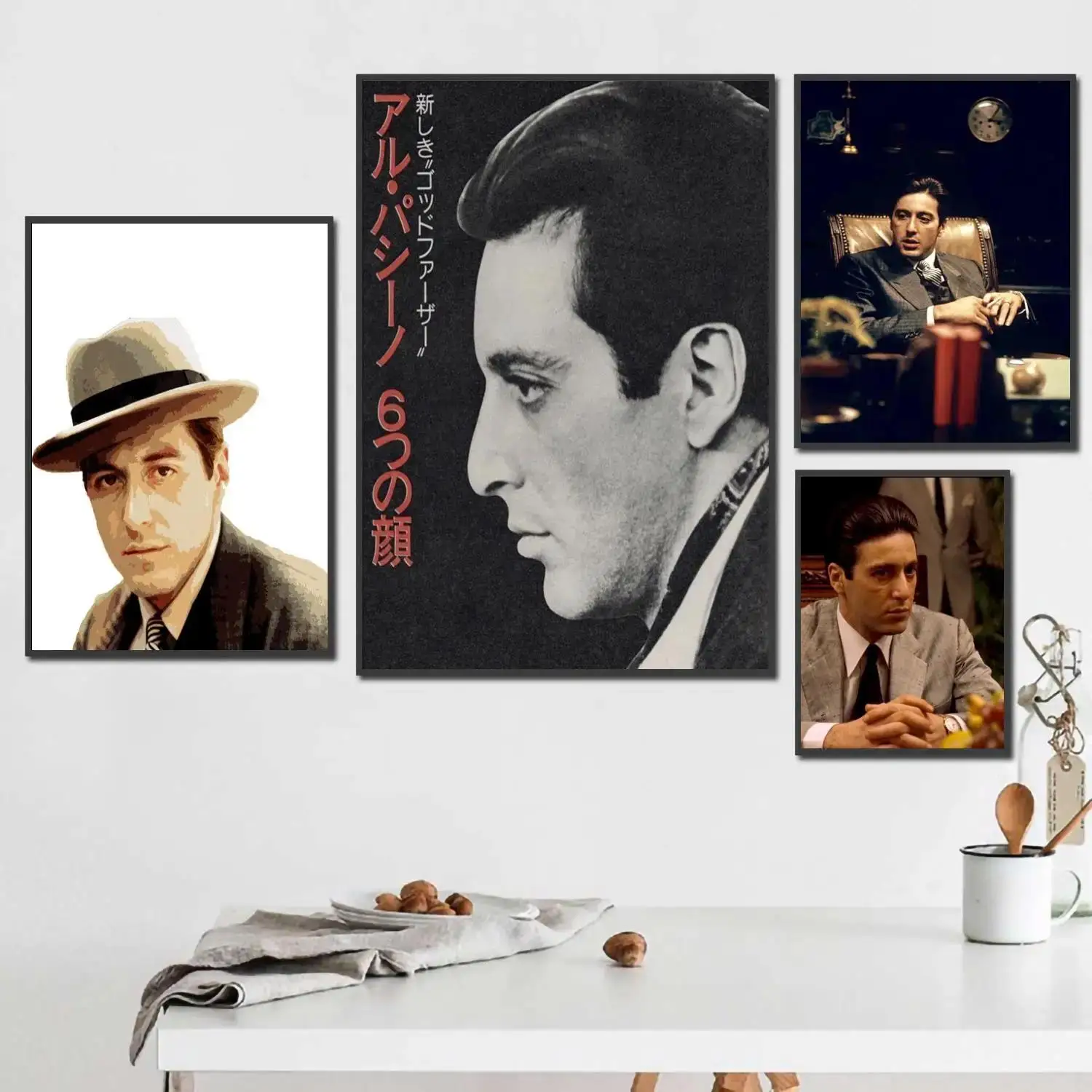 Al Pacino x Inch Canvas Poster  Vintage Wall Art Print for Living Room Bar Cafe  Unique Actor Themed Decorative Painting  Gift