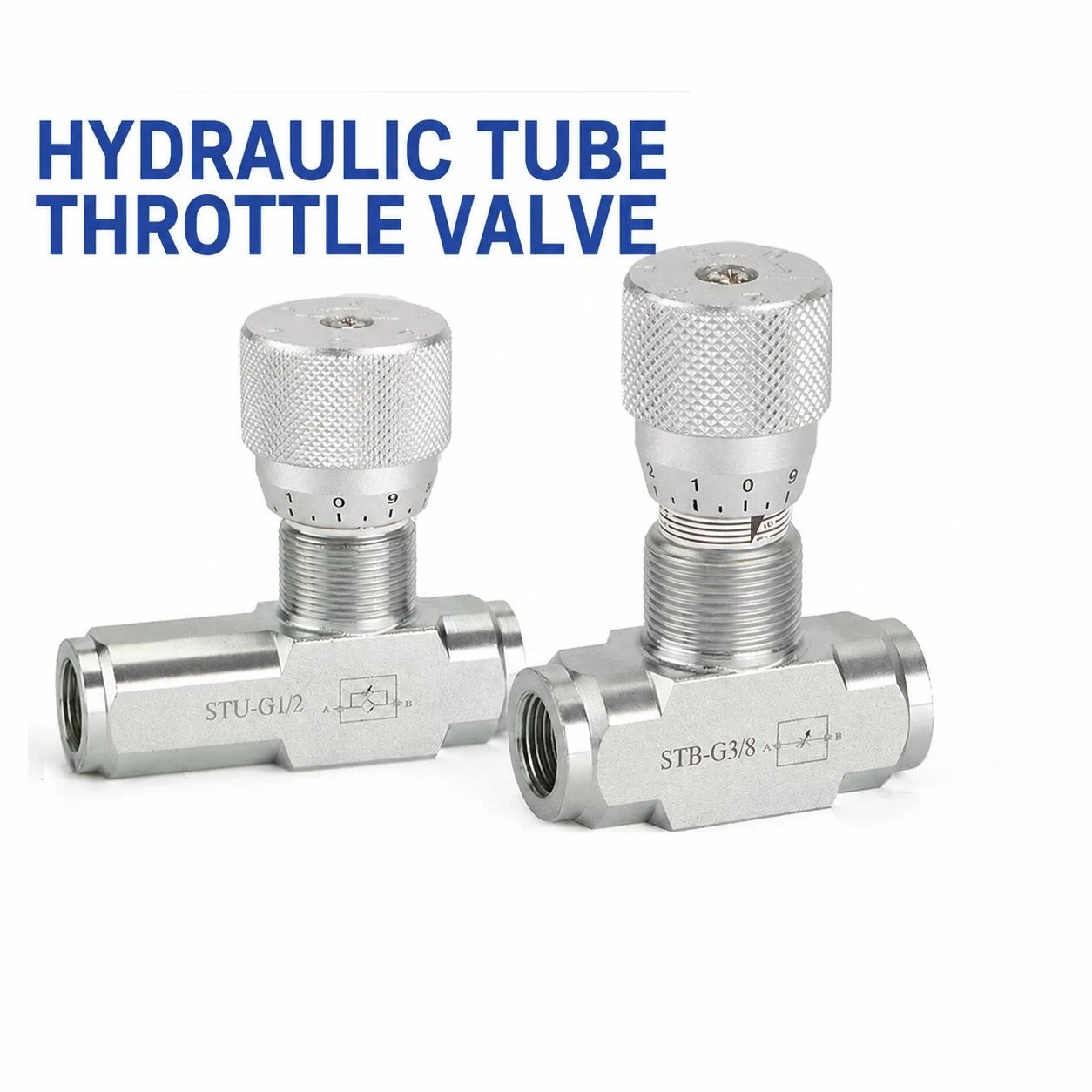 1pc STB G1/4 G3/8 Bi-Directional Flow Restrictor Hydraulic Valve Carbon Steel Flow Control Valve for Hydraulic