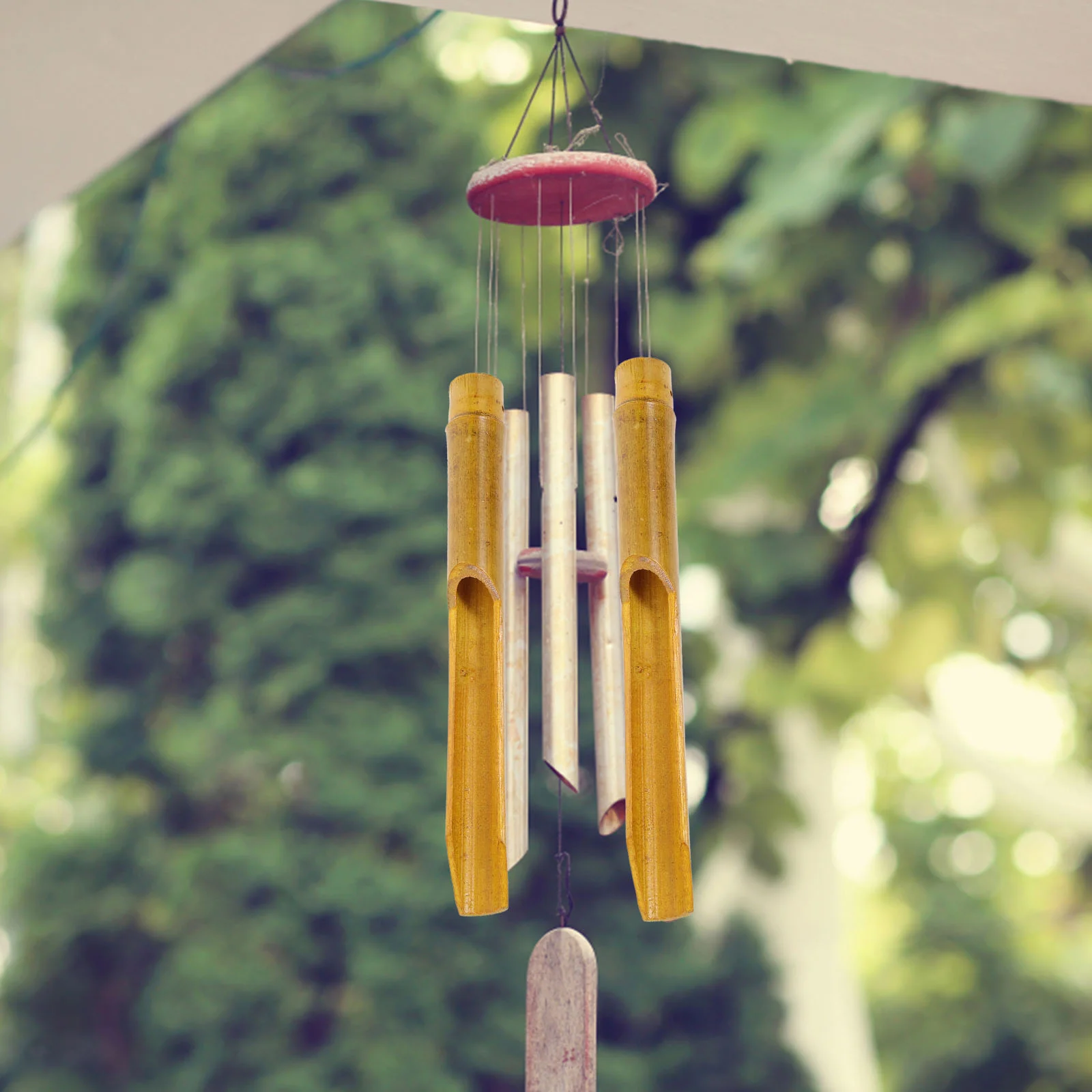 

10 Pcs Bamboo Wind Chimes Fittings Windchimes Outdoors Manual Hanging Pendant DIY Tube Replacement