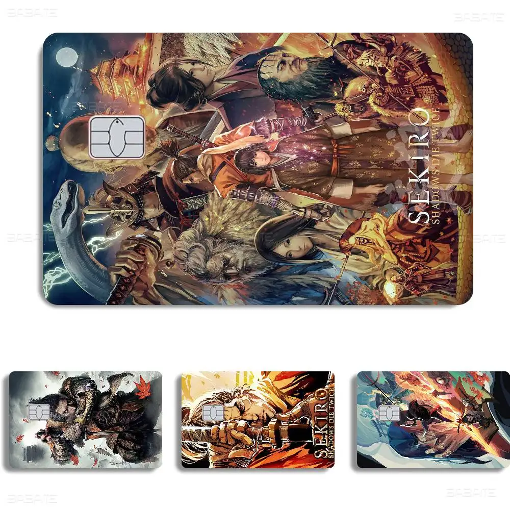 Game Sekiro Shadows Die Twice Credit Card Skin Stickers For VISA Bank Card Transportation Card Waterproof Sticker Anti-scratch