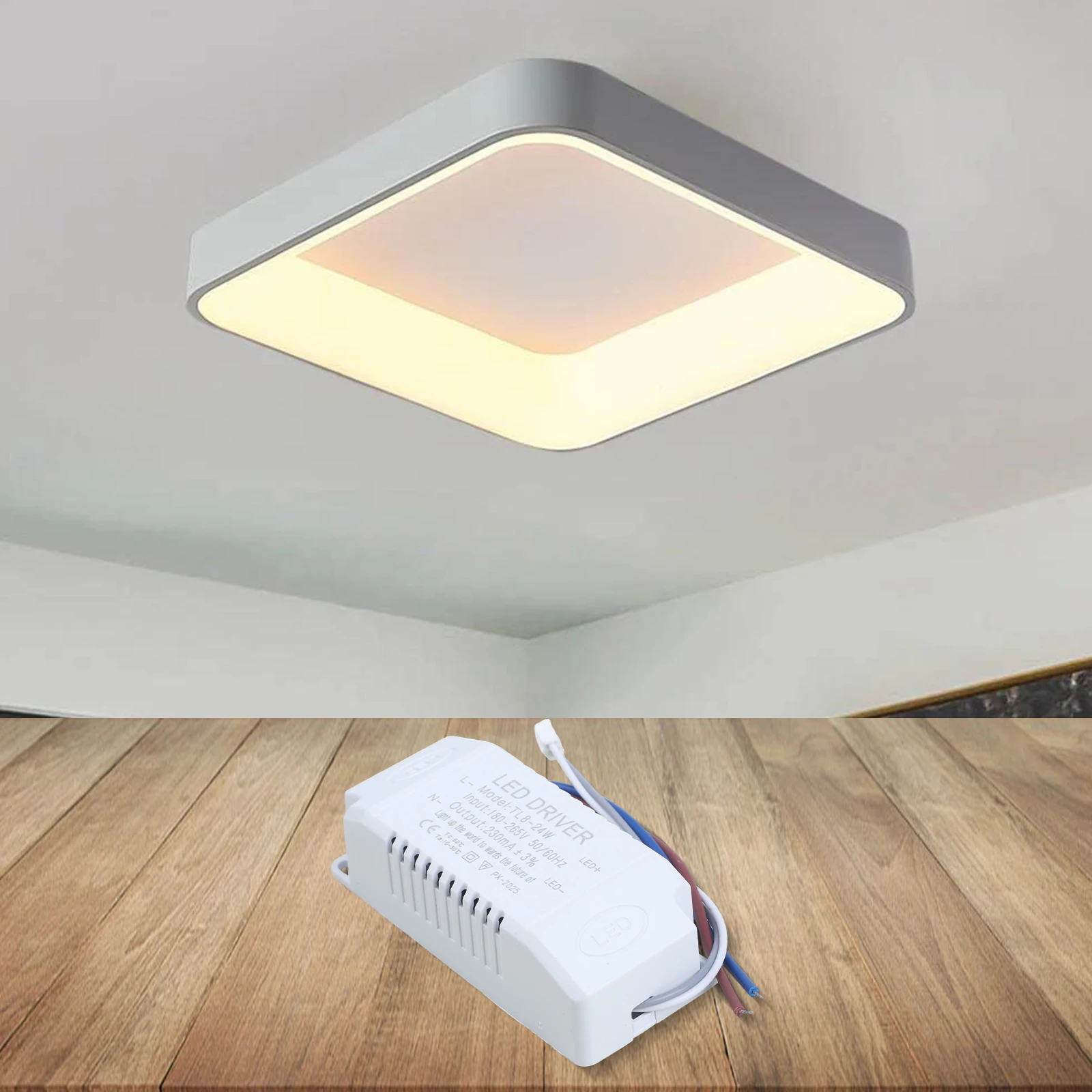 Electronic Transformer LED Driver 80* 35* 23MM AC180-265V50/60HZ DC90-140V240mA Two-position 8-24W Panel Light Ceiling Light