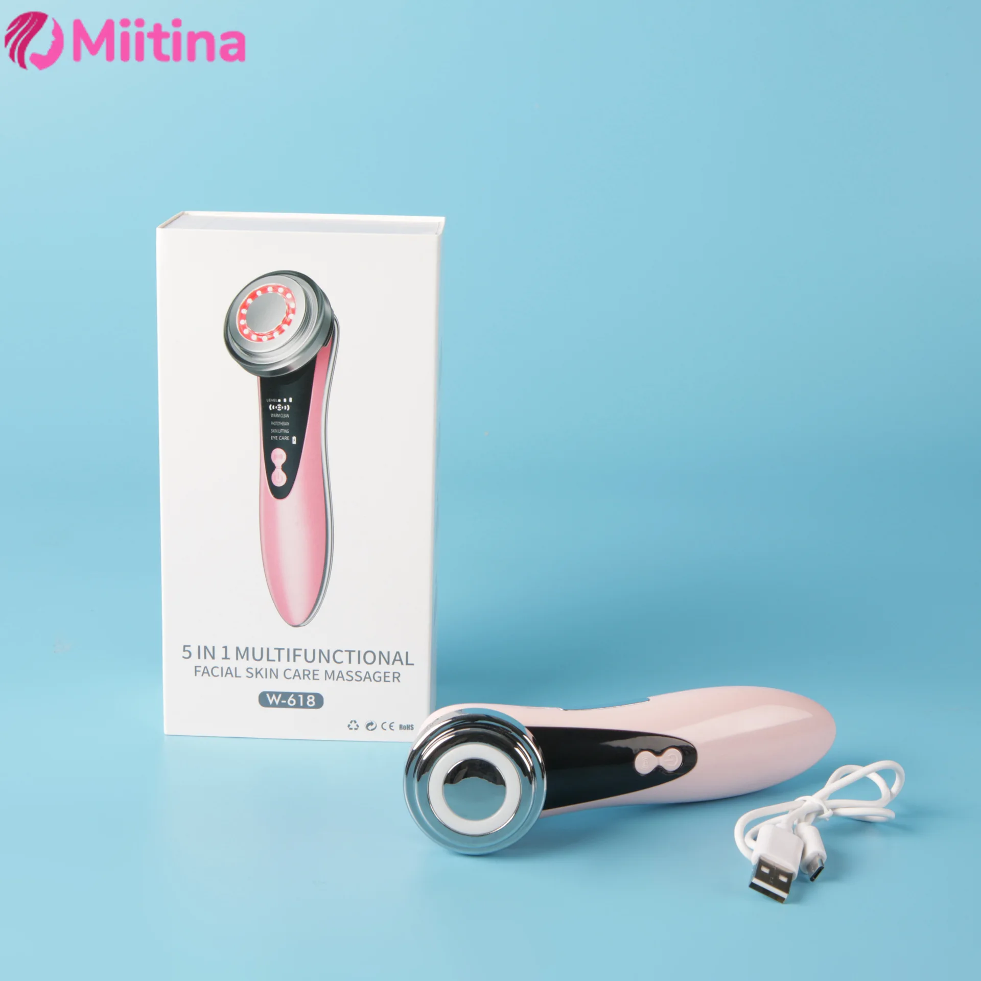 

Household Beauty Instrument Face Essence Introducer Cold and Hot Lift Photon Rejuvenation Ems Micro Current Beauty Instrument