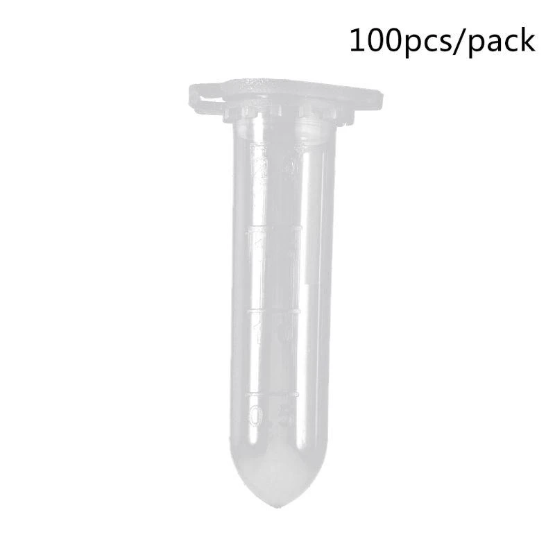 100pcs 2ml centrifuge หลอดที่มี CAP Scale Scale Vials Test Containers สำหรับโรงเรียนทดลองห้องปฏิบัติการ