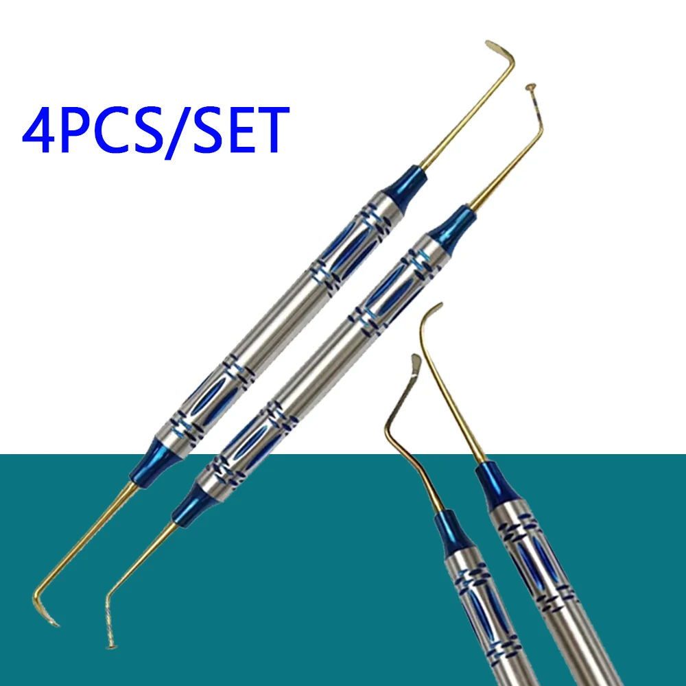

4Pcs Dental Sinus Lifting Elevation Kit with Implant Periosteal Separator for External Lift Surgical Procedures Tools Set
