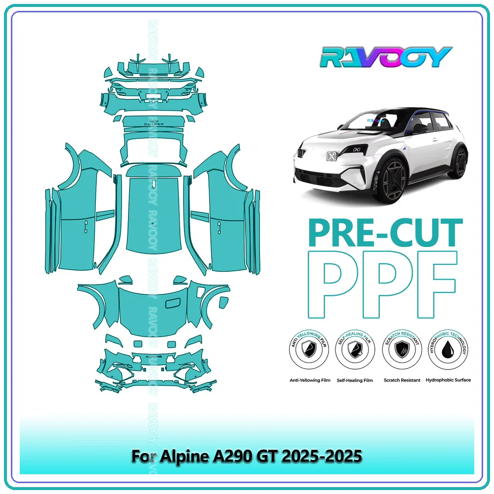 For Alpine A290 GT 2025-2025 Full Body 8.5Mil Pre-Cut Paint Protection Film PPF Clear Bra Kit | Clear/Matte/Black Finish Options