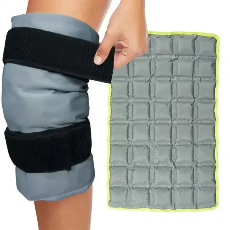 Reusable Large Knee Ice Pack Wrap, Hot & Cold Compress Therapy Pad, Pain Relief for Knee Leg Neck Foot Joint Injuries Care