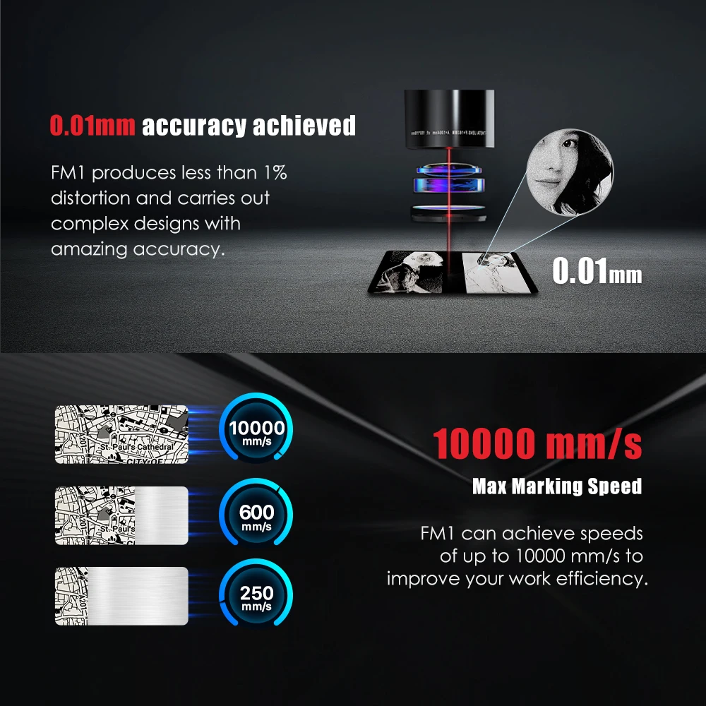 All-in-one Portable 30W 50W 60W Fiber Laser Marking Machine for Stainless Steel Metal Jewelry Rings Bracelet DIY Laser Engrave