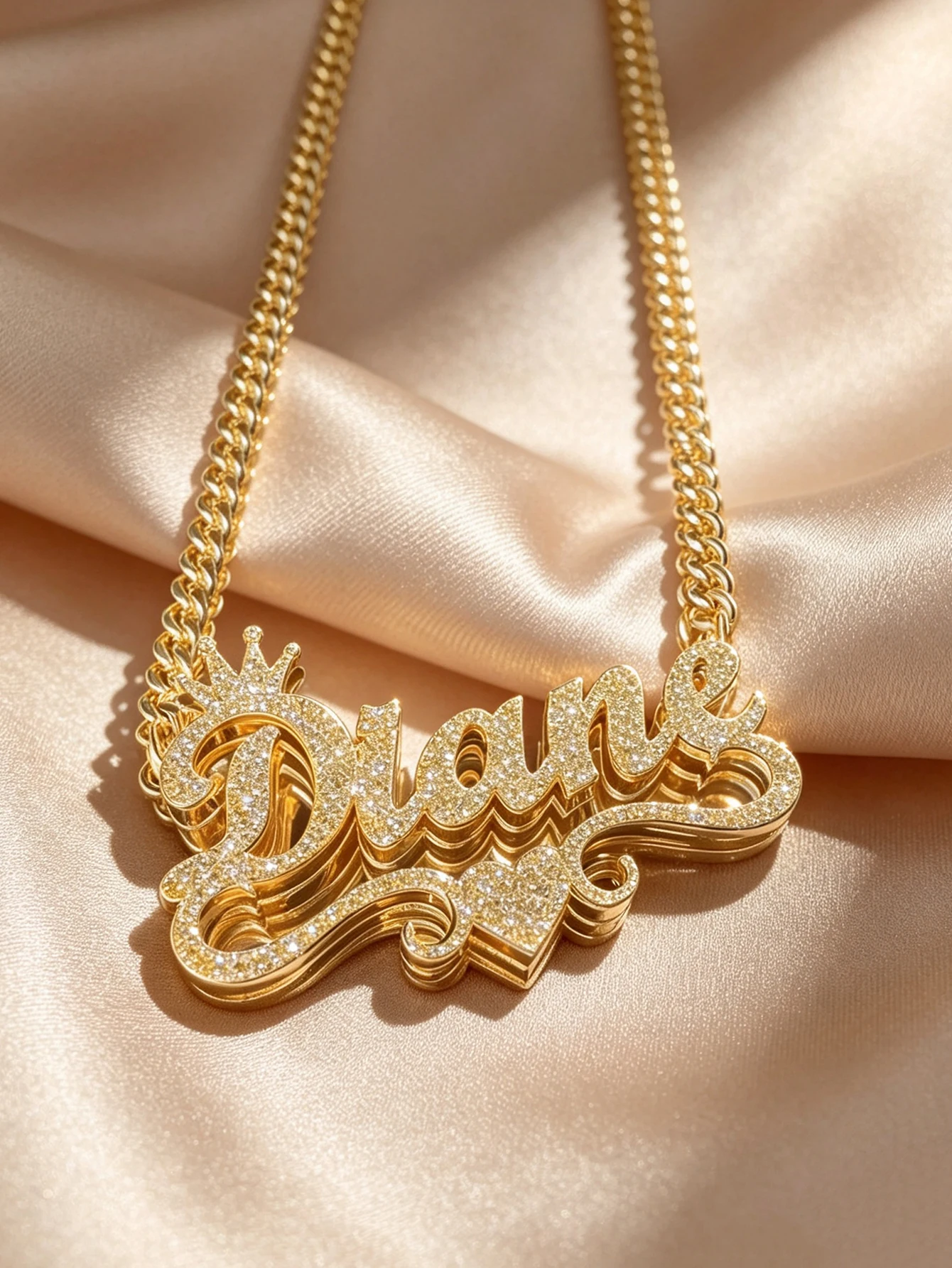 Custom Women's Name Necklace, 45cm Adjustable Length, Gift Box Included