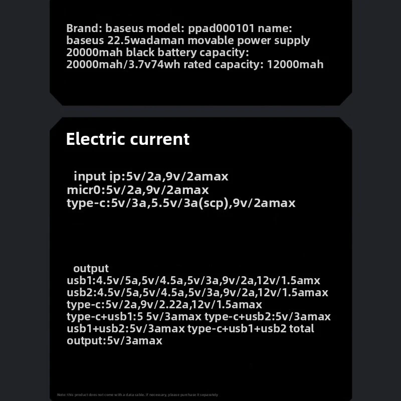 22.5W 20000mAh Portable Fast Charging Power Bank for IPhone Android Samsung Mobile Phone High Quality PowerBank