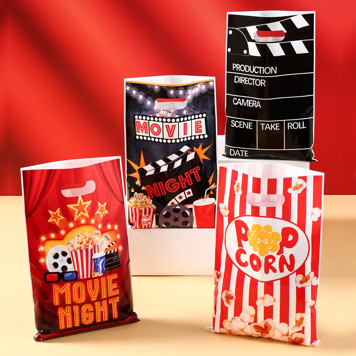 Cinema Movie Night Themed Decoration Disposable Tableware Paper Plates Napkins Film Club Film Event Birthday Party Supplies