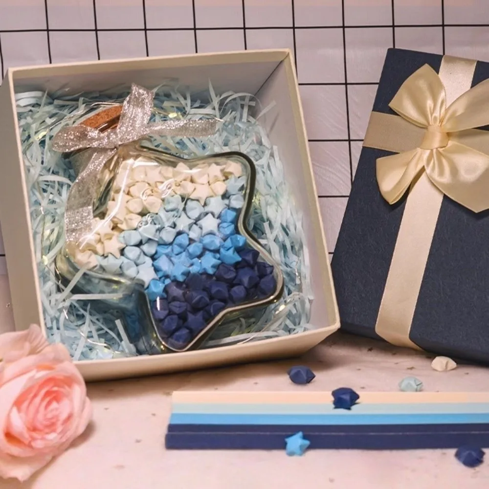 

Paper Star Five Pointed Star Bottle Gift Box DIY Kawaii Origami Stars Paper Strips House Decoracion Decorative Paper